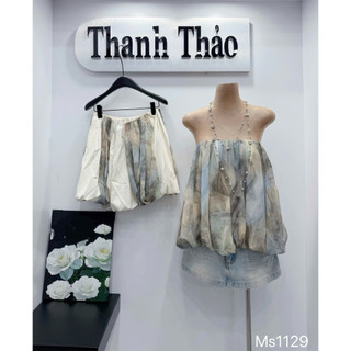 QCL1 1129 Áo quây loang dáng bồng mới về siu xinh(Freesize)