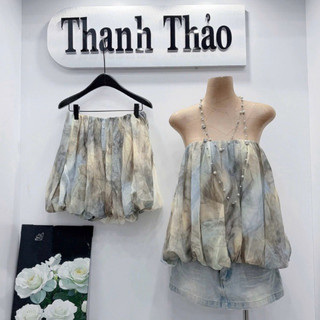 QCL1 1129 Áo quây loang dáng bồng mới về siu xinh(Freesize)