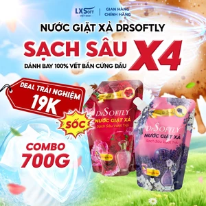 Nước giặt DrSoftly Công nghệ giặt SIÊU SẠCH, khử mùi hôi tanh, đánh bay vết bẩn dầu mỡ, dầu máy