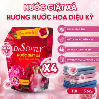 [ Deal Trải Nghiệm 19K ] Nước giặt DrSoftly Công nghệ giặt SIÊU SẠCH, khử mùi hôi tanh, đánh bay vết bẩn dầu mỡ, dầu máy