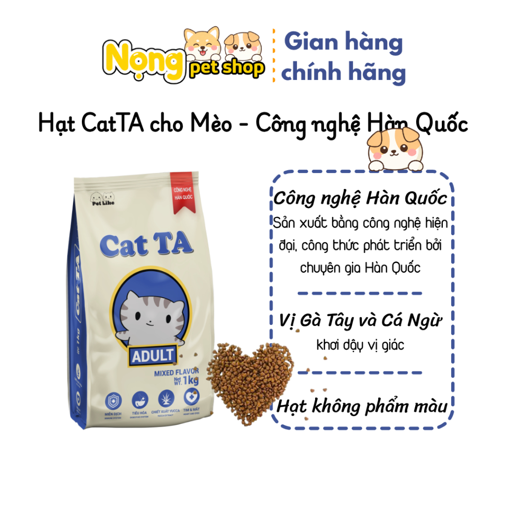 [4.5kg] Hạt Mèo Cat TA Vị Gà Tây Và Cá Ngừ – Công Nghệ Hàn Quốc