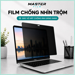 Miếng dán màn hình Macbook Chống nhìn trộm - Trong - Nhám từ tính neo m1,2,3,4,5