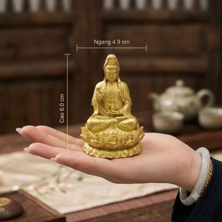 Tượng mini Resin Mẹ Quan Âm - Phật A Di Đà