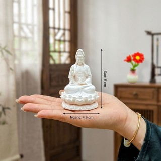 Tượng mini Resin Mẹ Quan Âm - Phật A Di Đà