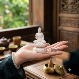 Tượng mini Resin Mẹ Quan Âm - Phật A Di Đà