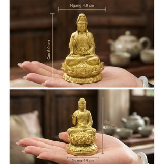 Tượng mini Resin Mẹ Quan Âm - Phật A Di Đà