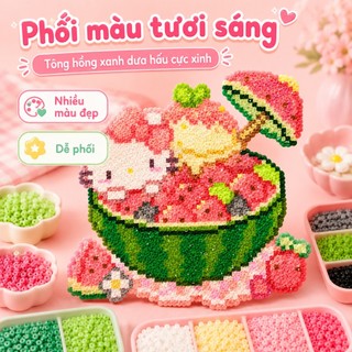 Bộ Hạt Cườm Nung DIY Nhiều Màu Cho Bé – Đồ Chơi Thủ Công Sáng Tạo, Dễ Làm, Rèn Luyện Tập Trung & Kiên Nhẫn