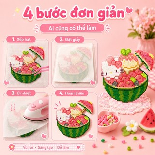 Bộ Hạt Cườm Nung DIY Nhiều Màu Cho Bé – Đồ Chơi Thủ Công Sáng Tạo, Dễ Làm, Rèn Luyện Tập Trung & Kiên Nhẫn