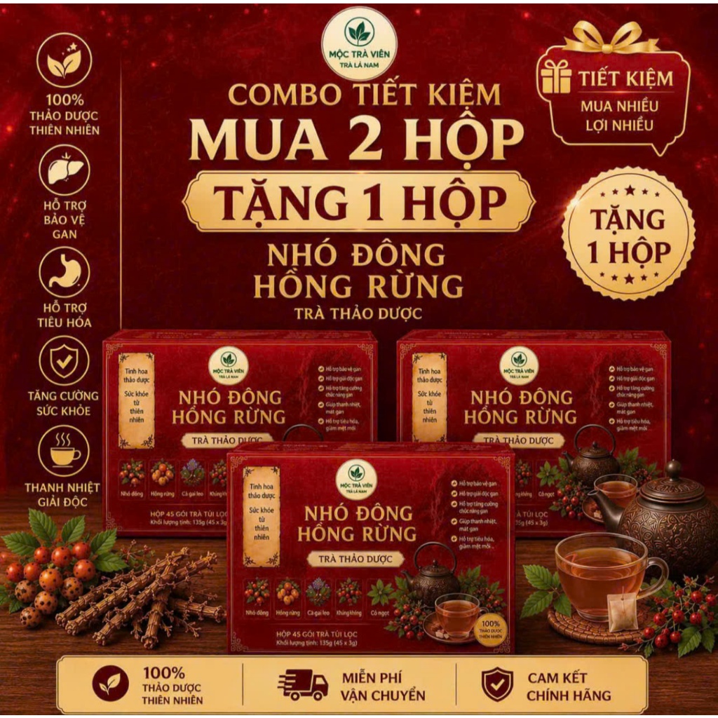 Trà Nhó Đông - Hồng Rừng - H/TRỢ B.VỆ  GAN -GIẢI Đ.ỘC - TĂNG CƯỜNG CHỨC NĂNG GAN