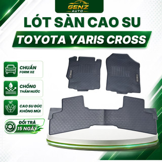 THẢM LÓT SÀN CAO SU xe TOYOTA Yaris Cross 2023-NAY cao su đúc không mùi, dễ dàng lau rửa.