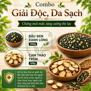 Set Trà Đậu Đen Mix 5 Vị Thảo Mộc, Hỗ Trợ Tóc Đen Mượt, Giảm Cân Tiêu Mỡ, Da Sạch Mụn, Sáng Tự Nhiên