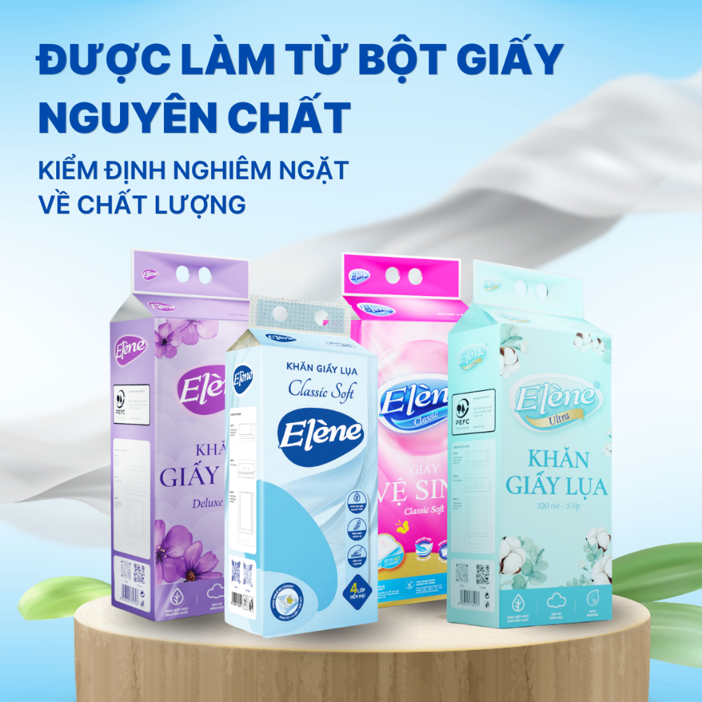 Giấy Rút Đáy Đa Năng Elene 4 Lớp Cao Cấp, Mềm Mịn, An Toàn