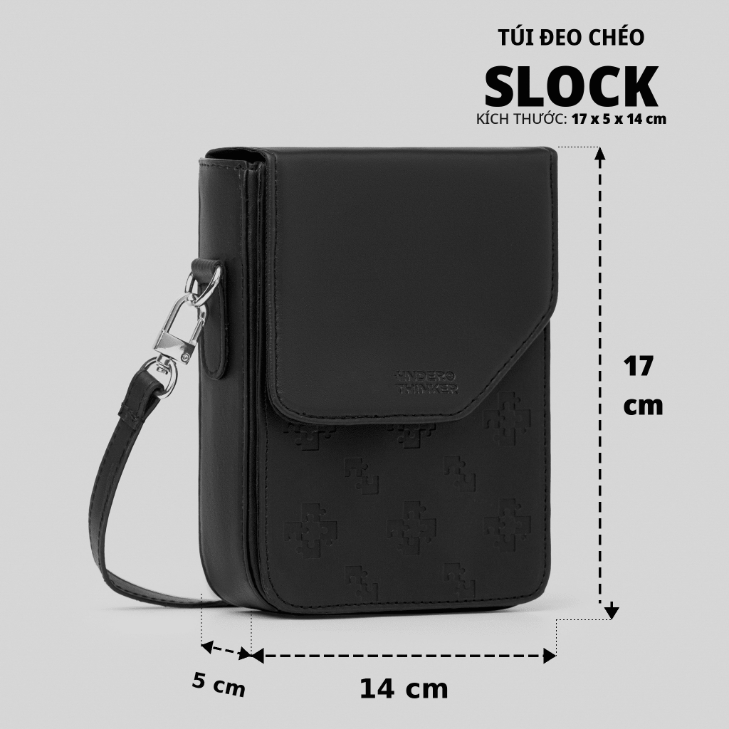 Túi Xách Da PU SLOCK Đeo Chéo Nam Nữ Đựng Điện Thoại Đi Chơi Tiệc Phối Đồ Trượt Nước | NICHE LUXURY