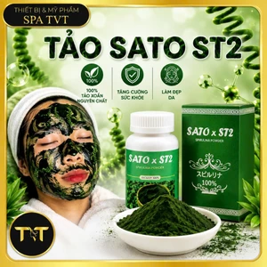 Tảo Xoắn Spirulina Sato ST2 100G, Tảo Cấy Da Mặt, Dưỡng Da Hàng Ngày, Spa & Cá Nhân