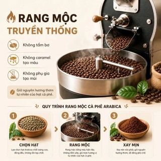 [HOT] Hạt, Bột Cà Phê Arabica Rang Light Chua Nhiều Hải An Nguyên Chất Thơm Tự Nhiên, Gu Đậm Vị Túi 500G