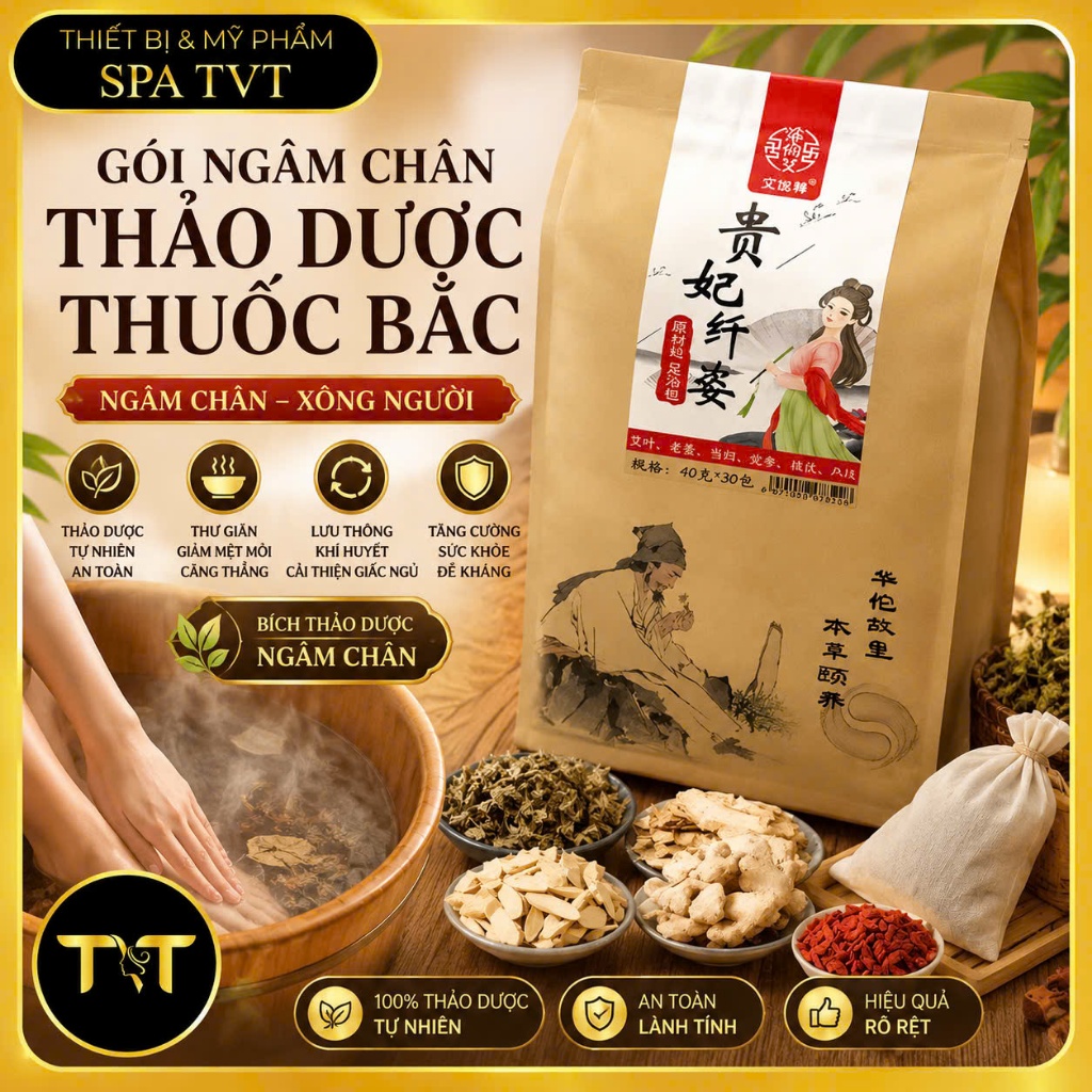 Bịch Thảo Dược Ngâm Chân Thuốc Bắc, Xông Chân Ngải Cứu Đương Quy Giúp Thư Giãn, Hỗ Trợ Ngủ Ngon