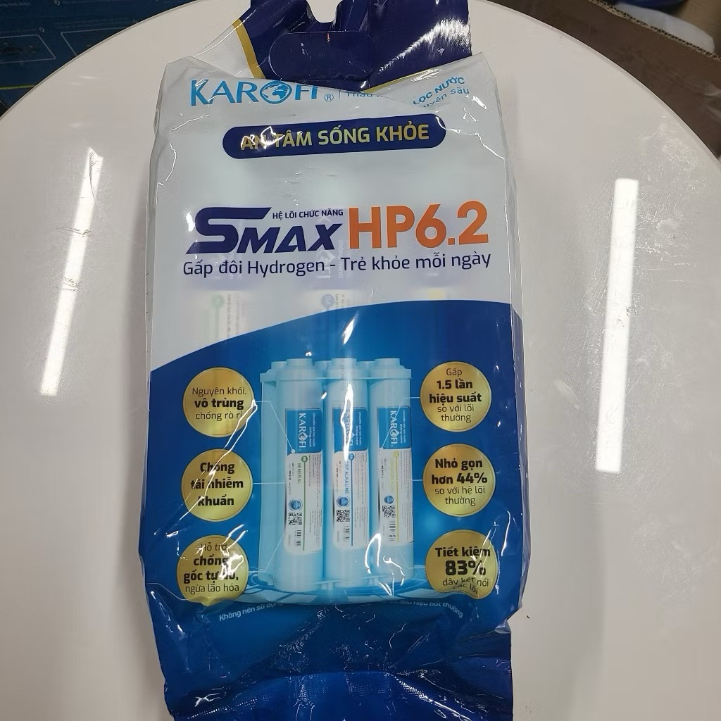 Bộ Lõi Lọc Nước Karofi Smax HP 6.2 – Chính Hãng, Gấp Đôi Hàm Lượng Hydrogen