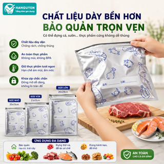 Combo sỉ 50 túi thực phẩm zip bạc đa năng, bảo quản hạt, trà, bánh kẹo và nhiều loại thực phẩm khác
