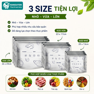 Combo sỉ 50 túi thực phẩm zip bạc đa năng, bảo quản hạt, trà, bánh kẹo và nhiều loại thực phẩm khác