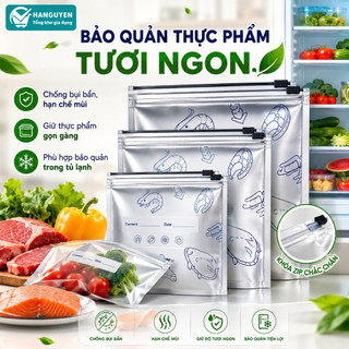 Combo sỉ 50 túi thực phẩm zip bạc đa năng, bảo quản hạt, trà, bánh kẹo và nhiều loại thực phẩm khác