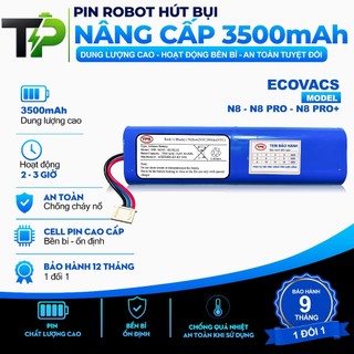 (DUNG LƯỢNG 3500 mAh )PIN ROBOT HÚT BỤI ECOVACS N8 - N8 PRO - N8 PRO+ NÂNG CẤP CHÍNH HÃNG LG ( BẢO HÀNH