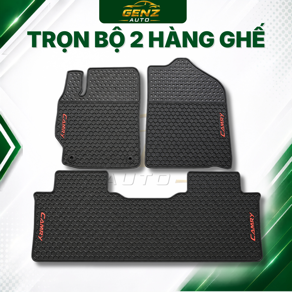 THẢM LÓT SÀN CAO SU xe Toyota Camry đời 2006 -> 2018, 2019 -> nay không mùi, dễ vệ sinh, chuẩn form xe