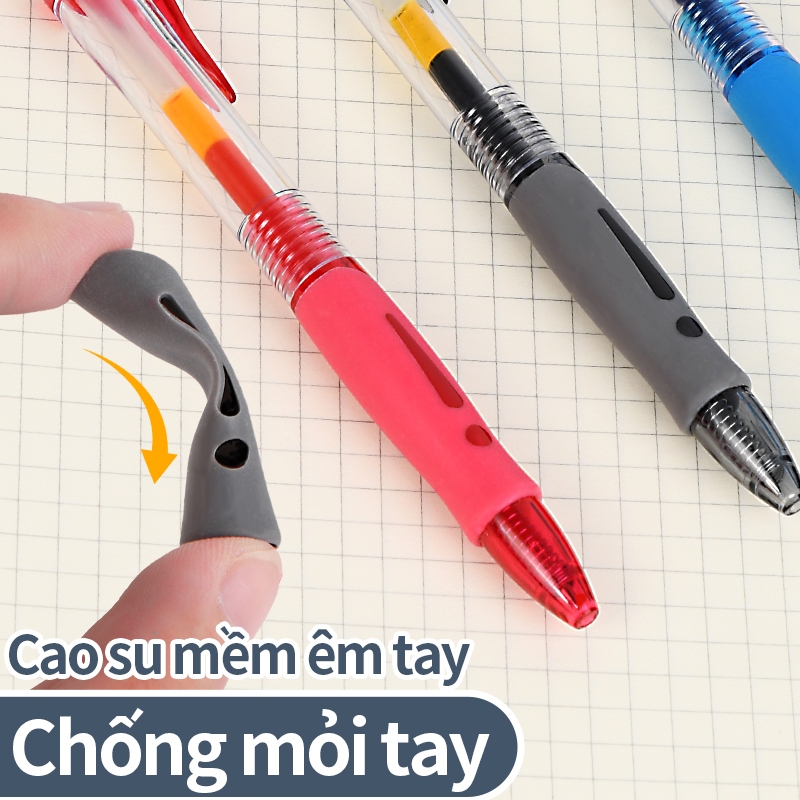 Bộ 20 cây bút gel GP1008 đầu 0.5mm thay ruột luyện viết chữ Hán học sinh văn phòng tay cầm mềm