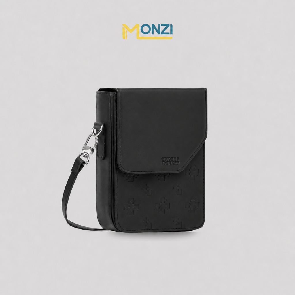 Túi Xách Da PU SLOCK Đeo Chéo Nam Nữ Monogram Đựng Điện Thoại Đi Chơi | Local brand MONZI