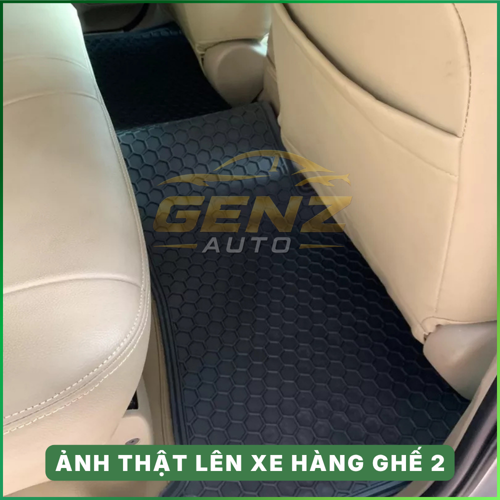 THẢM LÓT SÀN CAO SU xe Toyota Fortuner đời 2006 -> 2015 sàn chữ đỏ 3 hàng, cao su cúc không mùi, dễ vệ sinh lau rửa