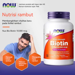 NOW Foods Extra Strength Biotin 10mg (10.000mcg) 120 Viên