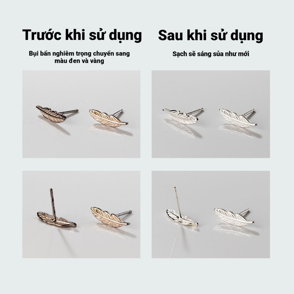 Nước rửa trang sức bạc dung dịch làm sáng bóng bạc như mới 200ml