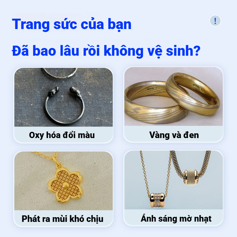 Nước rửa trang sức bạc dung dịch làm sáng bóng bạc như mới 200ml