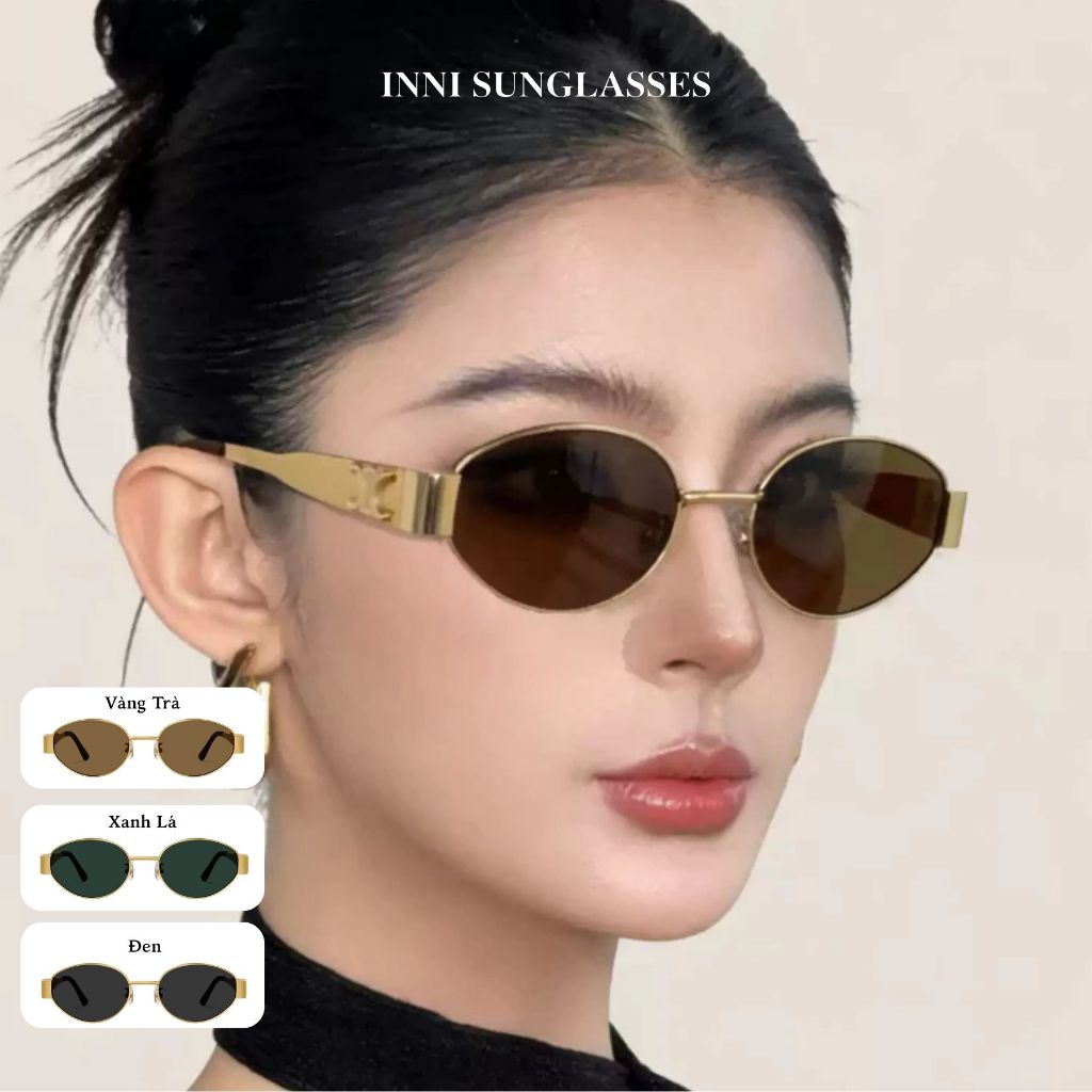 Kính Mát Nữ INNI 8040 Kính Râm Form Oval Chống Tia UV, Chống Chói Kính Đi Chơi, Đi Du Lịch Hottrend