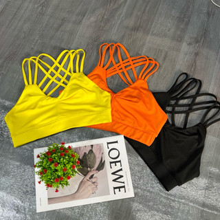 Áo áo bra đan dây, Tặng mút tập gym, yoga, áo tập erobic, zumba, co dãn 4 chiều mịn mát (TS)