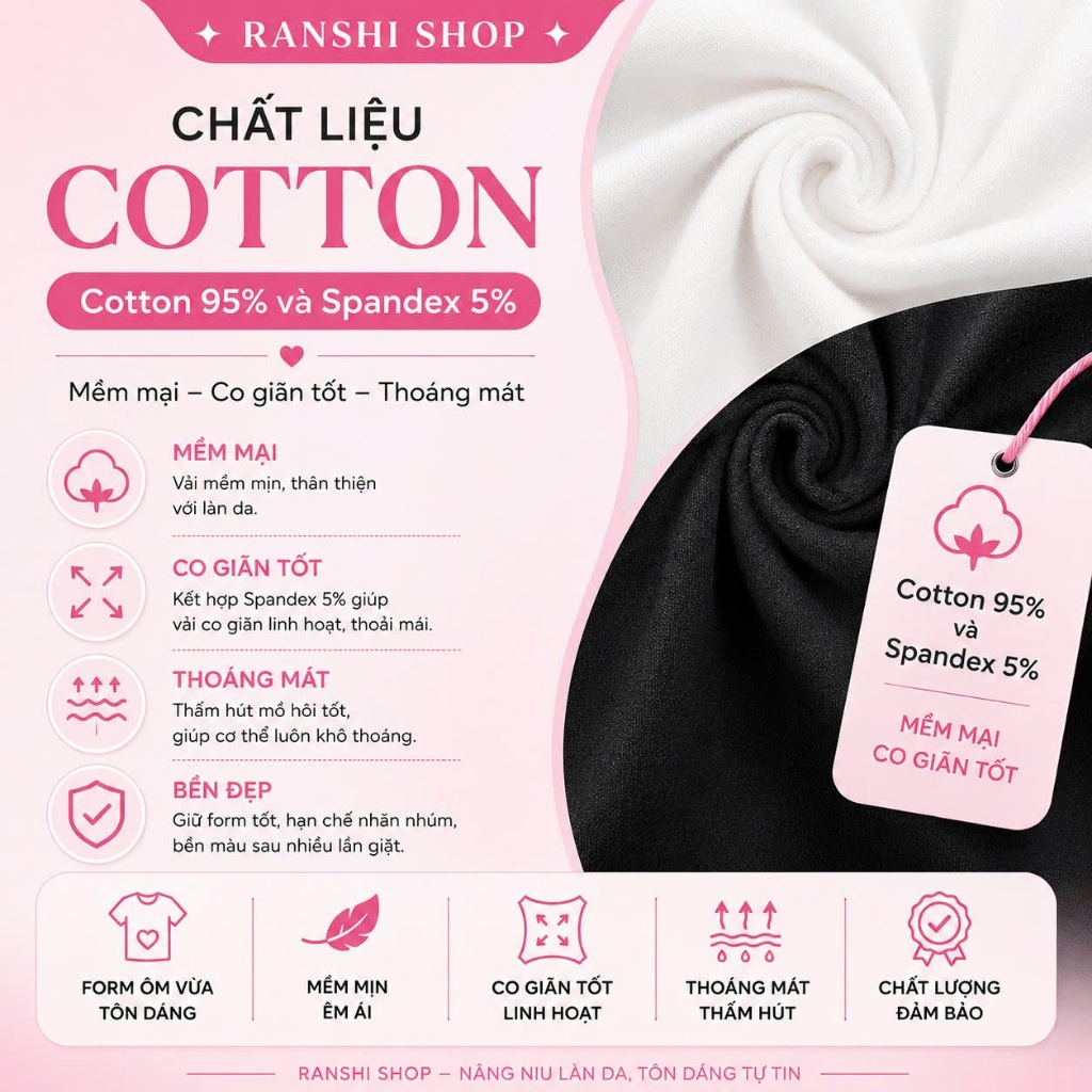 [CÓ SIZE] Áo Thun Nữ Cổ Yếm Ôm Body Hở Lưng RANSHI Vải Cotton Mịn Mát Co Giãn 4 Chiều Tôn Dáng Quyến Rũ - RA371