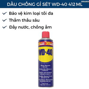 Dầu chống gỉ WD40, xịt đa năng bôi trơn, làm sạch chi tiết kim loại, chống gỉ sét bảo vệ máy móc