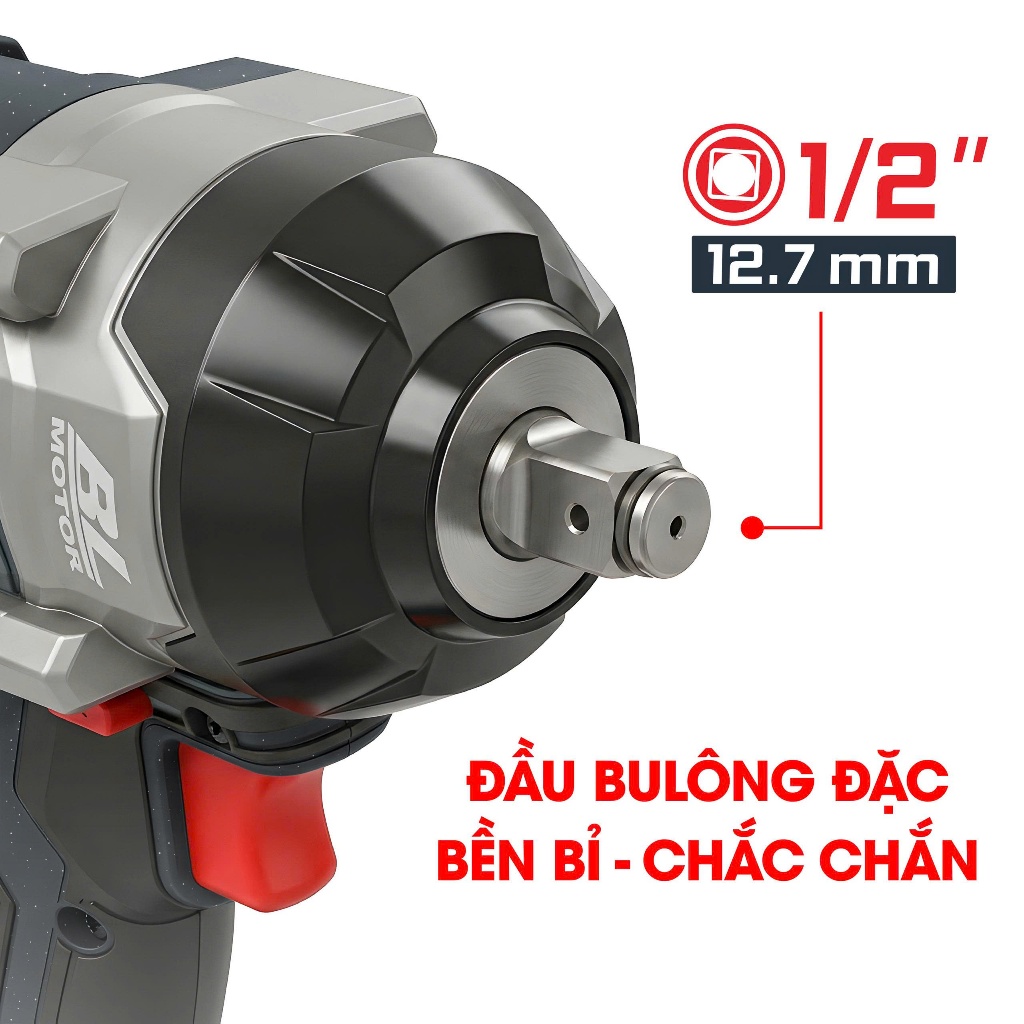 Máy Siết Bulong Dùng Pin WORKFIX WF-IW1150N, Lực Siết 1150N.m, 3 cấp chỉnh tốc độ, Mở ốc tối đa 38mm