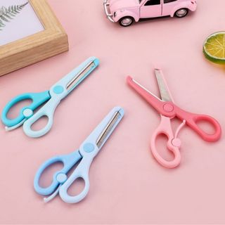 LEAFBOOK Kéo Trợ Lực ShiF 1237 An Toàn Cho Học Sinh – Lưỡi Thép Không Gỉ, Cắt Giấy Thủ Công Dễ Dàng