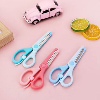 LEAFBOOK Kéo Trợ Lực ShiF 1237 An Toàn Cho Học Sinh – Lưỡi Thép Không Gỉ, Cắt Giấy Thủ Công Dễ Dàng