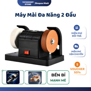 Máy Mài 2 Đá Đa Năng Mini - Mài Dao Kéo & Đánh Bóng, Mài Nhanh Sắc, Bén Động Cơ Mạnh Mẽ, An Toàn