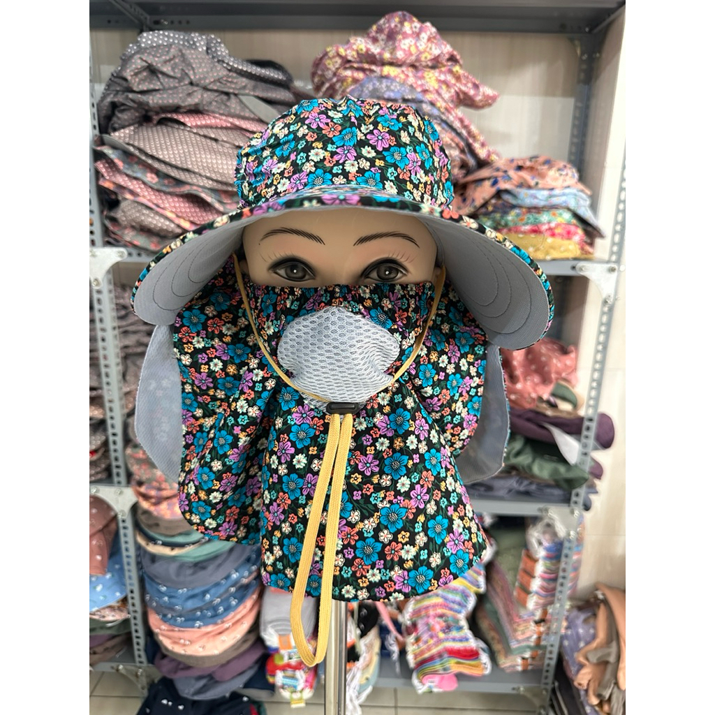 Nón Mũ Chống Nắng Thông Hơi Vải Mát 2 tà cho nữ