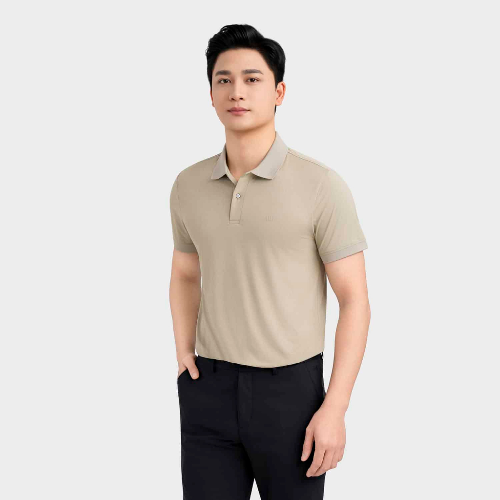 Áo Polo Nam Họa Tiết Insidemen Regular Fit Polyamide cao cấp, mát lạnh, đàn hồi, ôm dáng IPS063MAH0