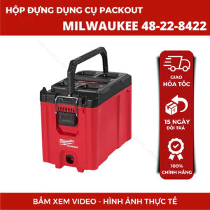 Thùng đồ nghề Milwaukee 48-22-8422, hộp đựng đồ nghề sửa chữa đa năng, packout nhiều ngăn,chống nước