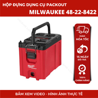 Thùng đồ nghề Milwaukee 48-22-8422, hộp đựng đồ nghề sửa chữa, đa năng, packout nhiều ngăn, chống nước
