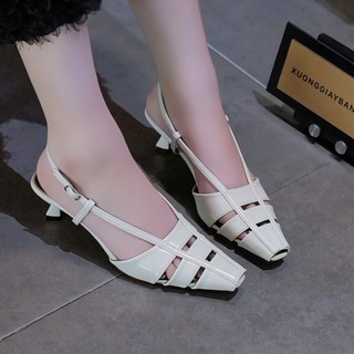 Giày Sandal Gót Nhọn Sang Chảnh Đạp Xe Không Ngã Giày Bánh Bèo mã SandalTruc