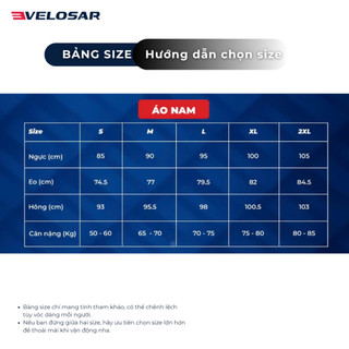 Áo Thun Nam Thể Thao Velosar RTS-60059 Đa Năng Thoải Mái, Thấm Hút, Nhanh Khô