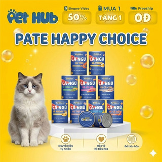Pate Happy Choice Lon 400g, Pate Cho Mèo Từ Thịt Cá Tươi 100%