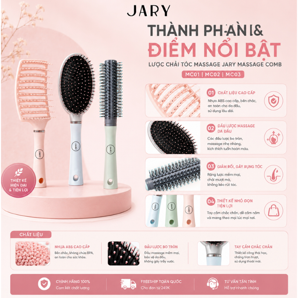 Lược chải tóc Jary Massage Comb