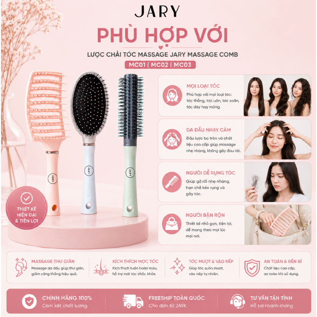 Lược chải tóc Jary Massage Comb