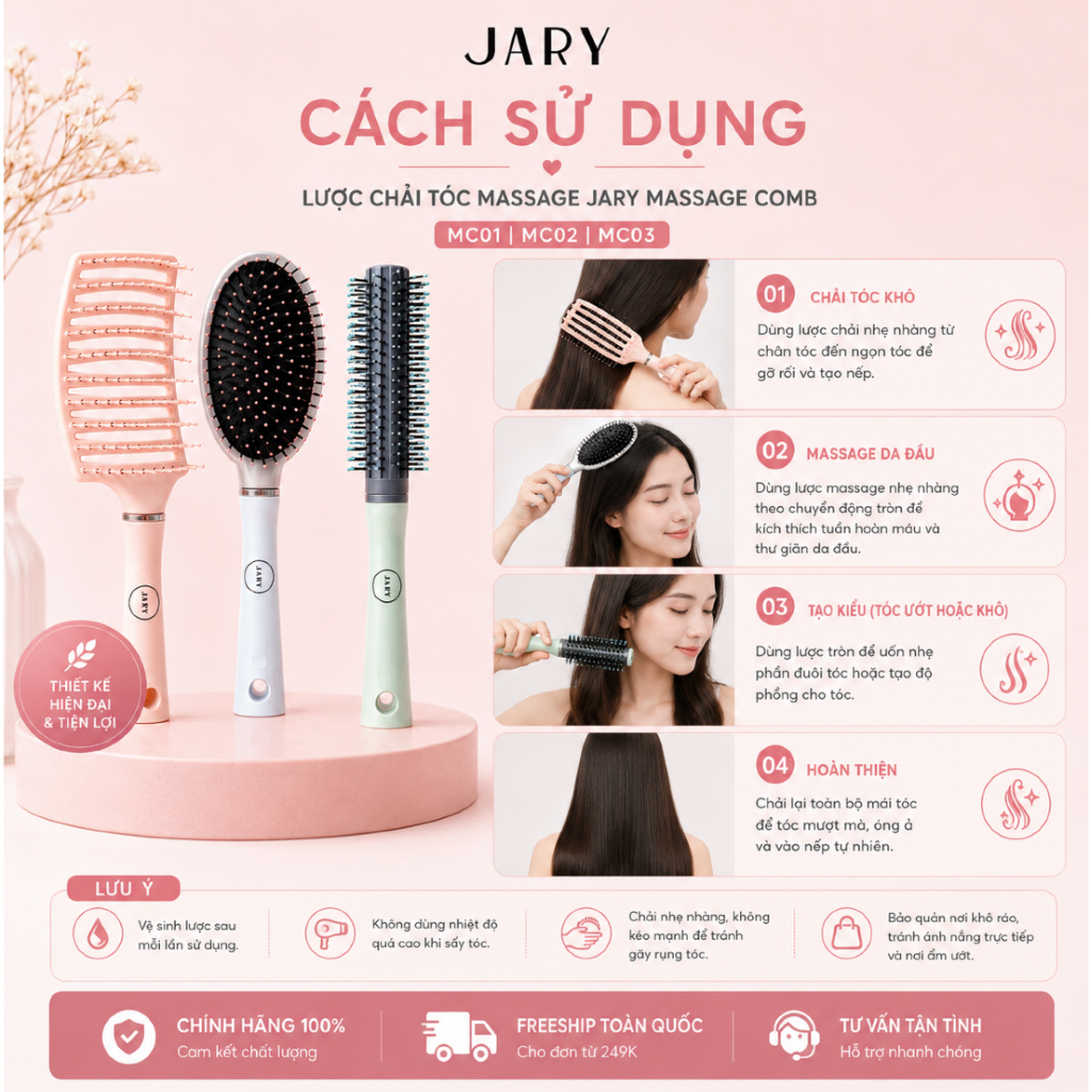 Lược chải tóc Jary Massage Comb
